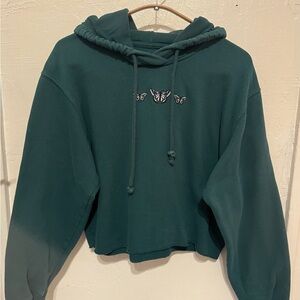 Hollister Emerald Butterfly Accent Hoodie